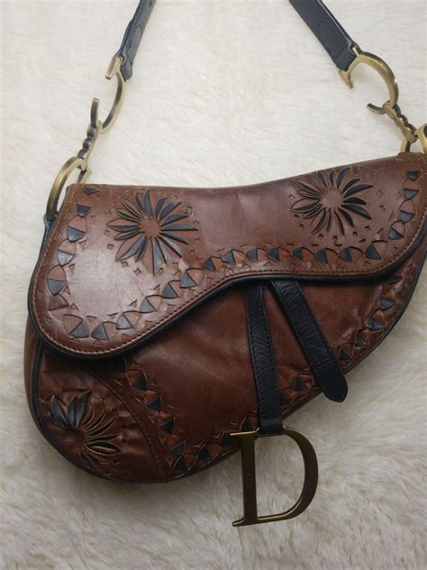 dior saddle bag vintage brown